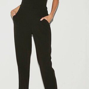 Express Black Strapless Jumpsuit